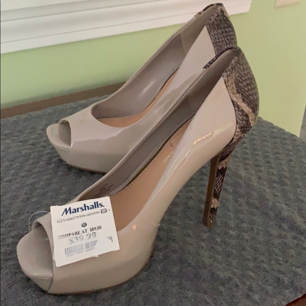 Jessica Simpson peep toe high heel shoes